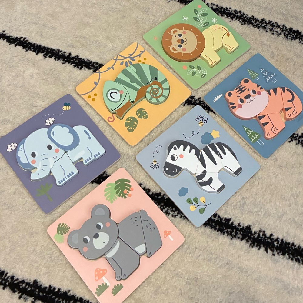 Baby/Toddler Wood Puzzles- Set of 6